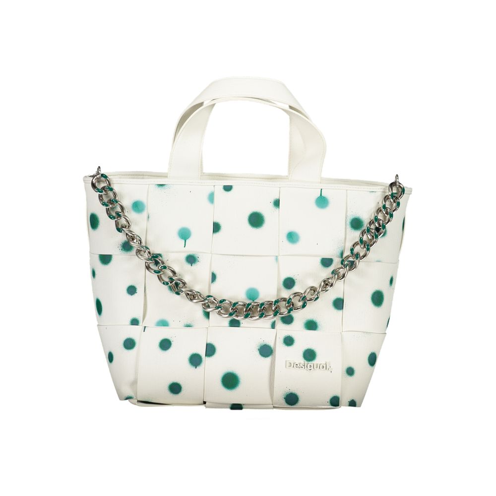 Desigual White Polyethylene Handbag - Luksusmuotia Desigual - Tutustu YVES JAVANNI® 