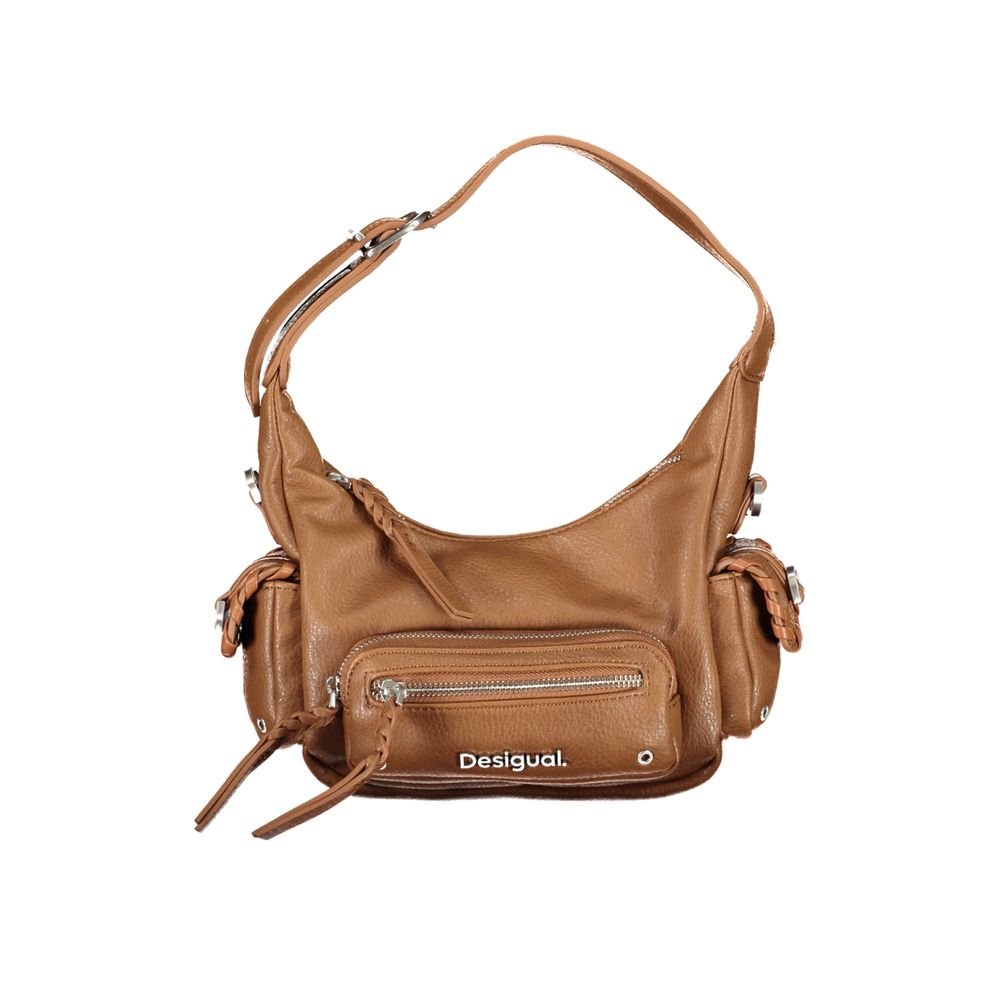 Desigual Brown Polyethylene Handbag - Luksusmuotia Desigual - Tutustu YVES JAVANNI® 