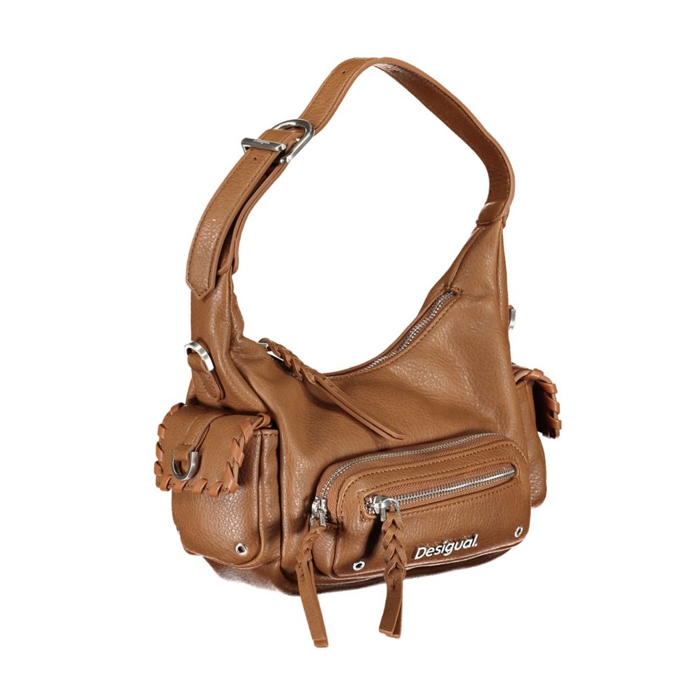 Desigual Brown Polyethylene Handbag - Luksusmuotia Desigual - Tutustu YVES JAVANNI® 