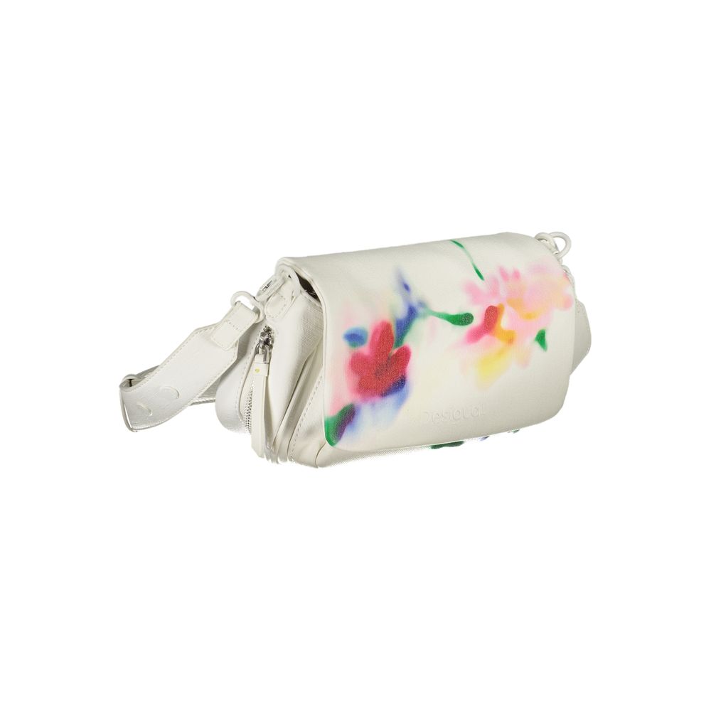 Desigual White Polyethylene Handbag - Luksusmuotia Desigual - Tutustu YVES JAVANNI® 