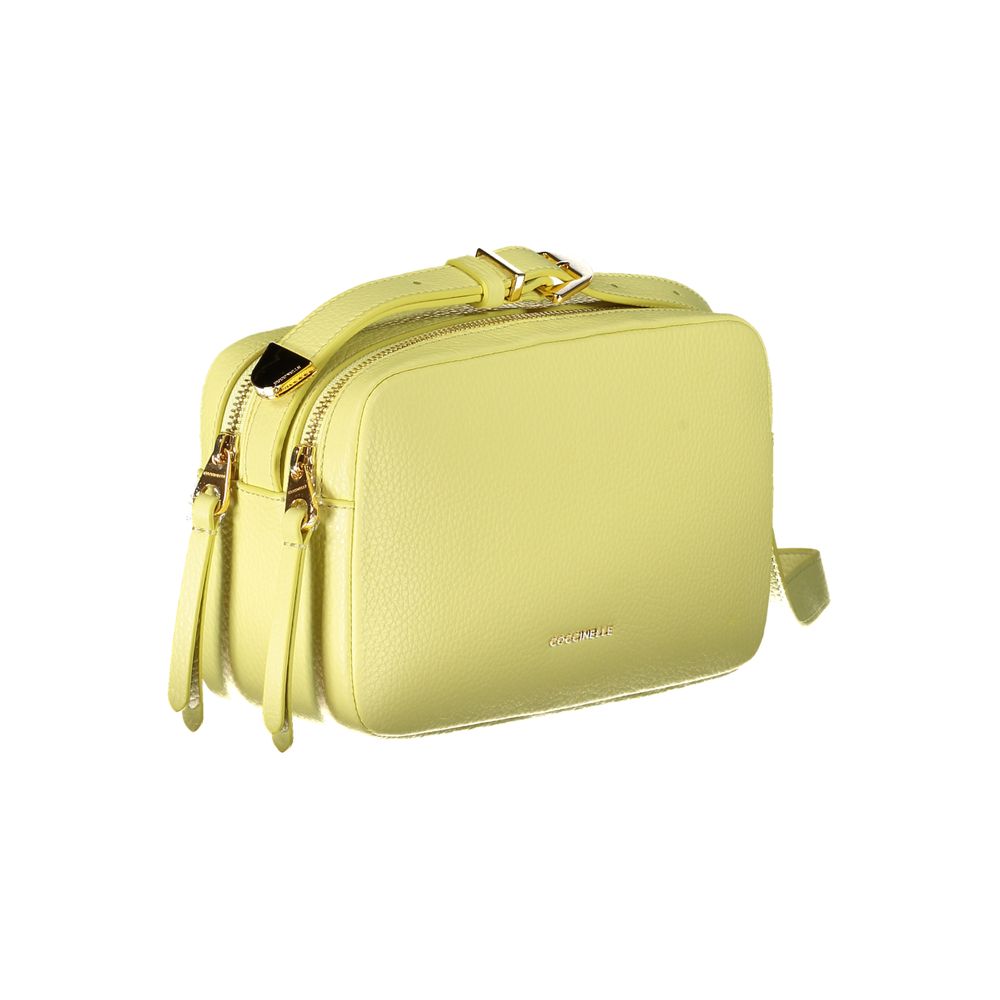 Coccinelle Yellow Leather Handbag - Luksusmuotia Coccinelle - Tutustu YVES JAVANNI® 