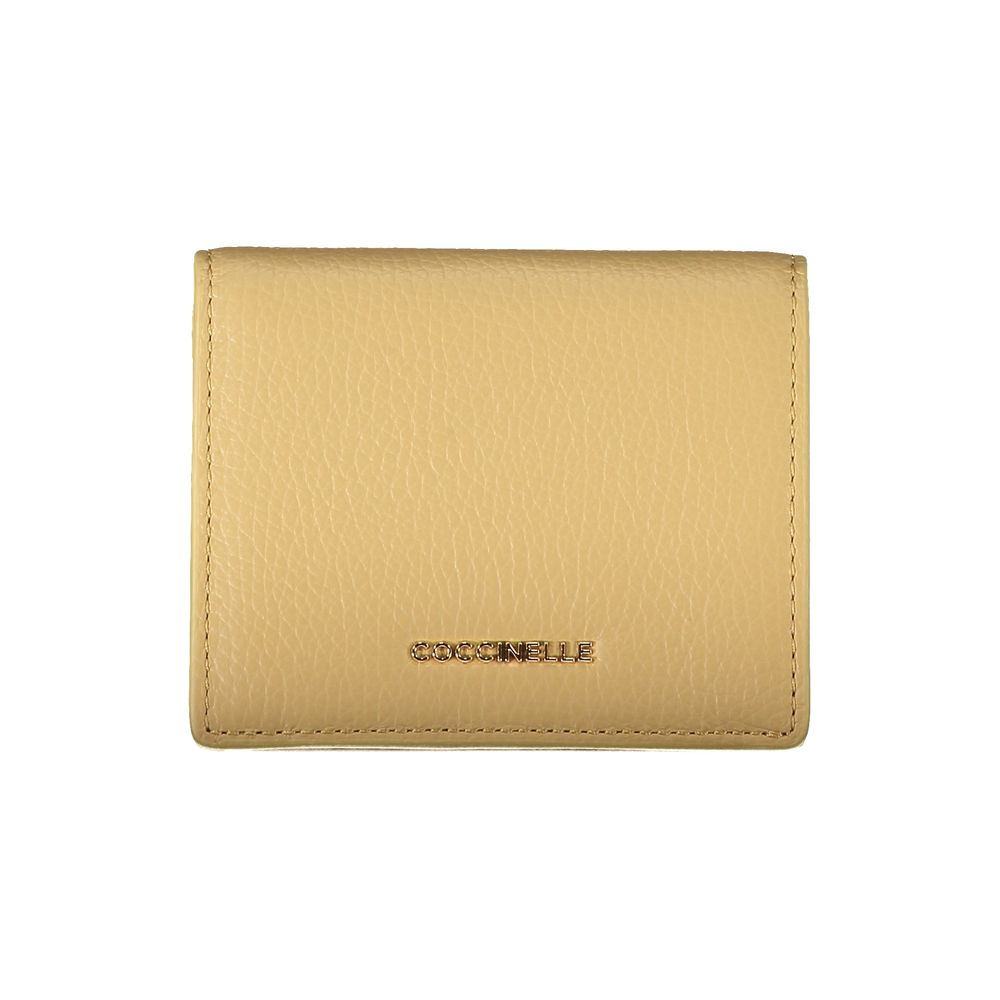 Coccinelle Beige Leather Wallet - Luksusmuotia Coccinelle - Tutustu YVES JAVANNI® 