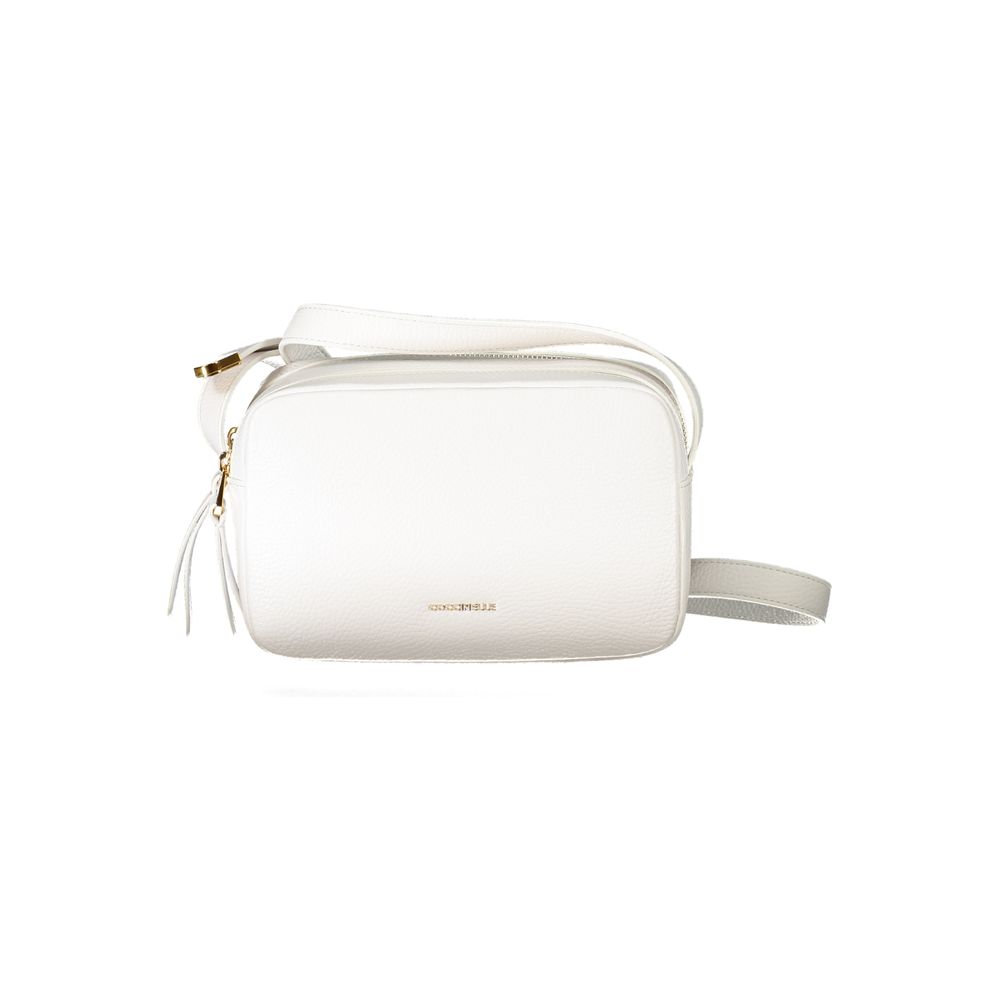 Coccinelle White Leather Handbag - Luksusmuotia Coccinelle - Tutustu YVES JAVANNI® 