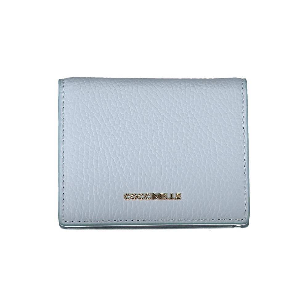 Coccinelle Light Blue Leather Wallet - Luksusmuotia Coccinelle - Tutustu YVES JAVANNI® 