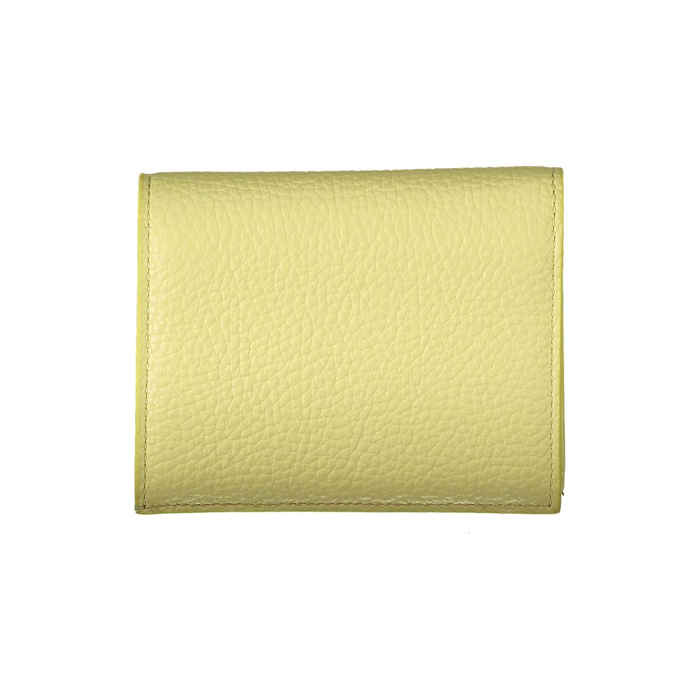 Coccinelle Yellow Leather Wallet - Luksusmuotia Coccinelle - Tutustu YVES JAVANNI® 