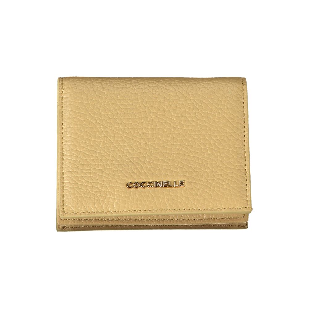 Coccinelle Beige Leather Wallet - Luksusmuotia Coccinelle - Tutustu YVES JAVANNI® 