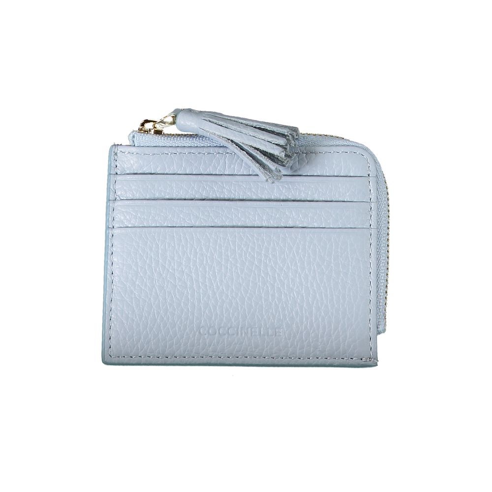 Coccinelle Light Blue Leather Wallet - Luksusmuotia Coccinelle - Tutustu YVES JAVANNI® 