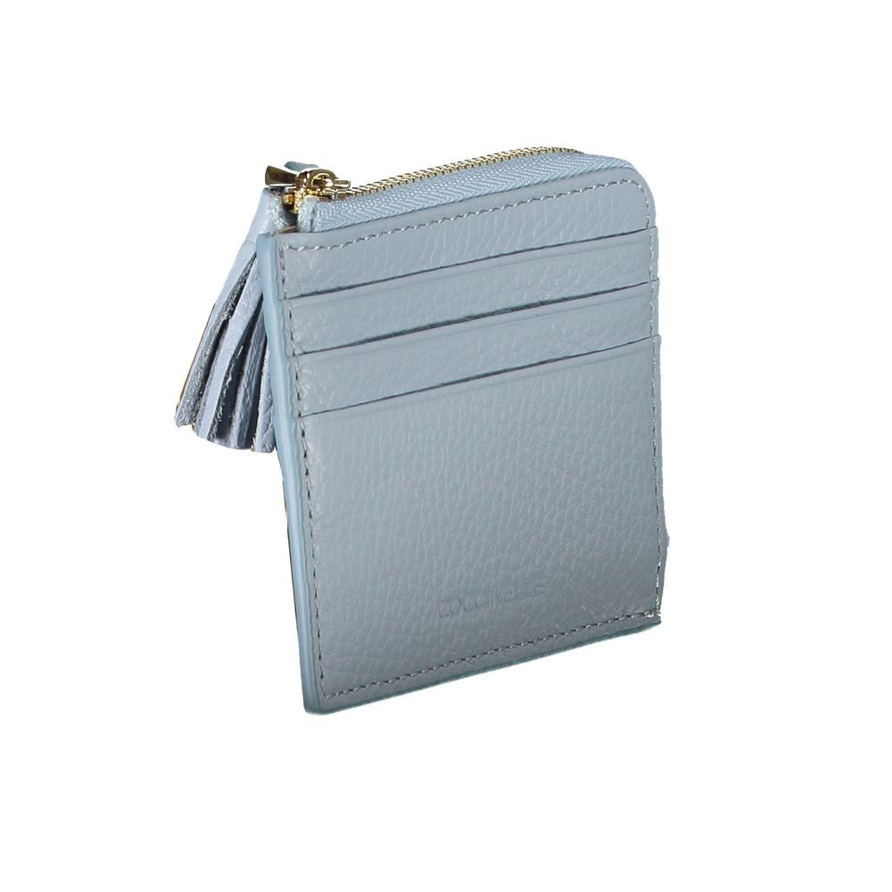 Coccinelle Light Blue Leather Wallet - Luksusmuotia Coccinelle - Tutustu YVES JAVANNI® 