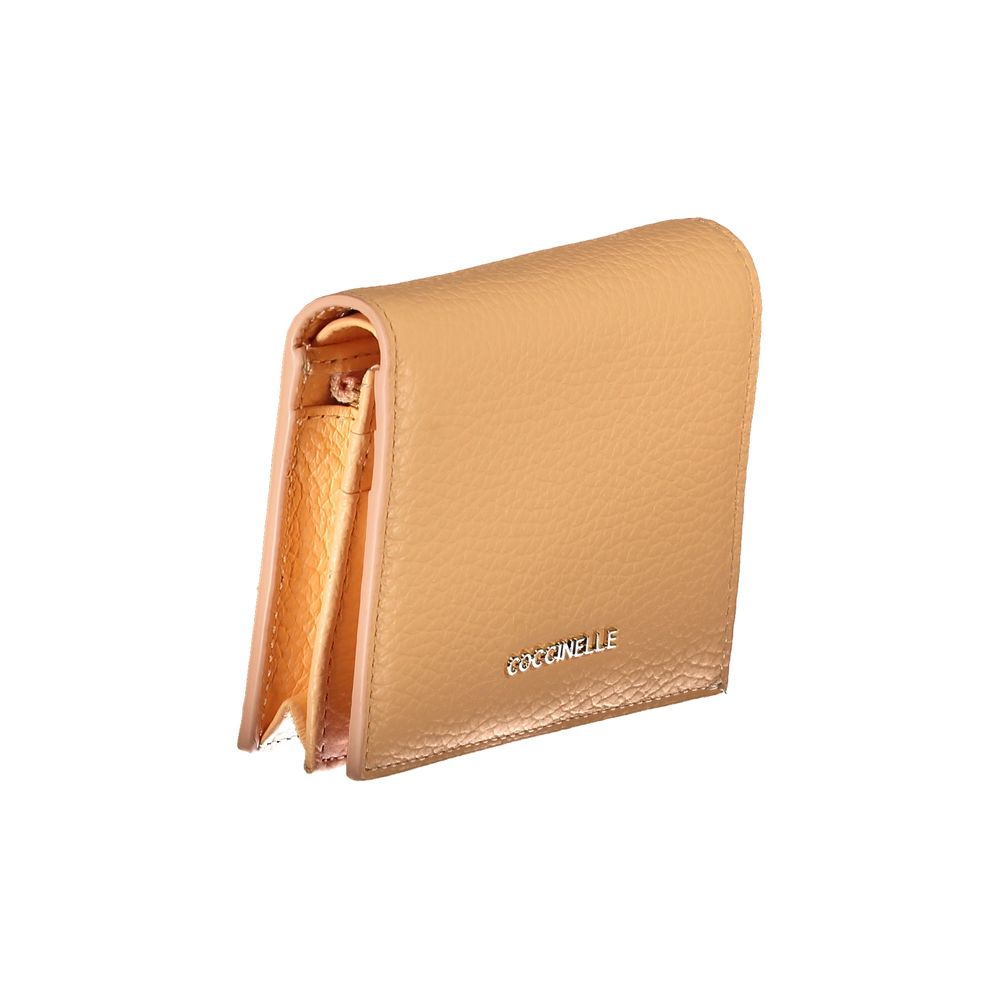 Coccinelle Orange Leather Wallet - Luksusmuotia Coccinelle - Tutustu YVES JAVANNI® 