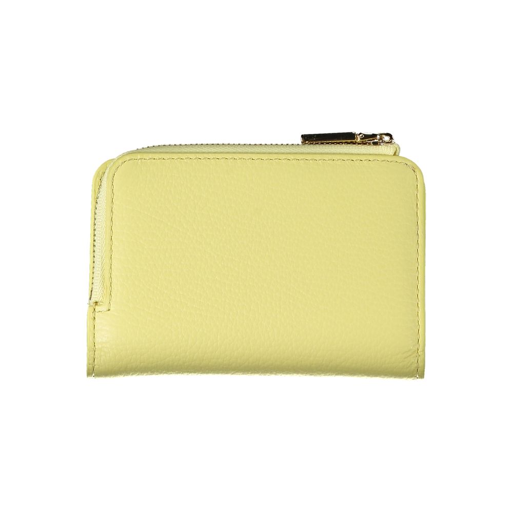 Coccinelle Yellow Leather Wallet - Luksusmuotia Coccinelle - Tutustu YVES JAVANNI® 