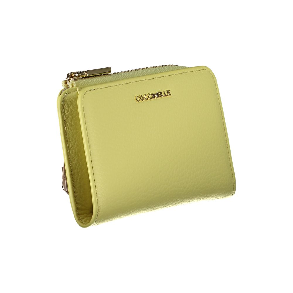 Coccinelle Yellow Leather Wallet - Luksusmuotia Coccinelle - Tutustu YVES JAVANNI® 