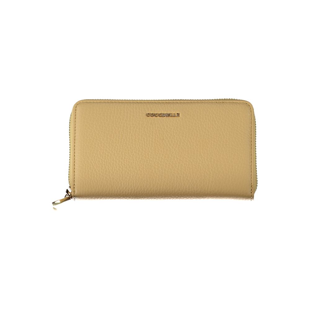 Coccinelle Beige Leather Wallet - Luksusmuotia Coccinelle - Tutustu YVES JAVANNI® 