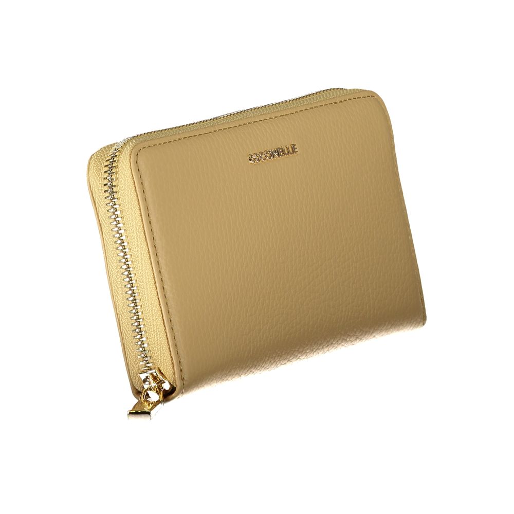 Coccinelle Beige Leather Wallet - Luksusmuotia Coccinelle - Tutustu YVES JAVANNI® 