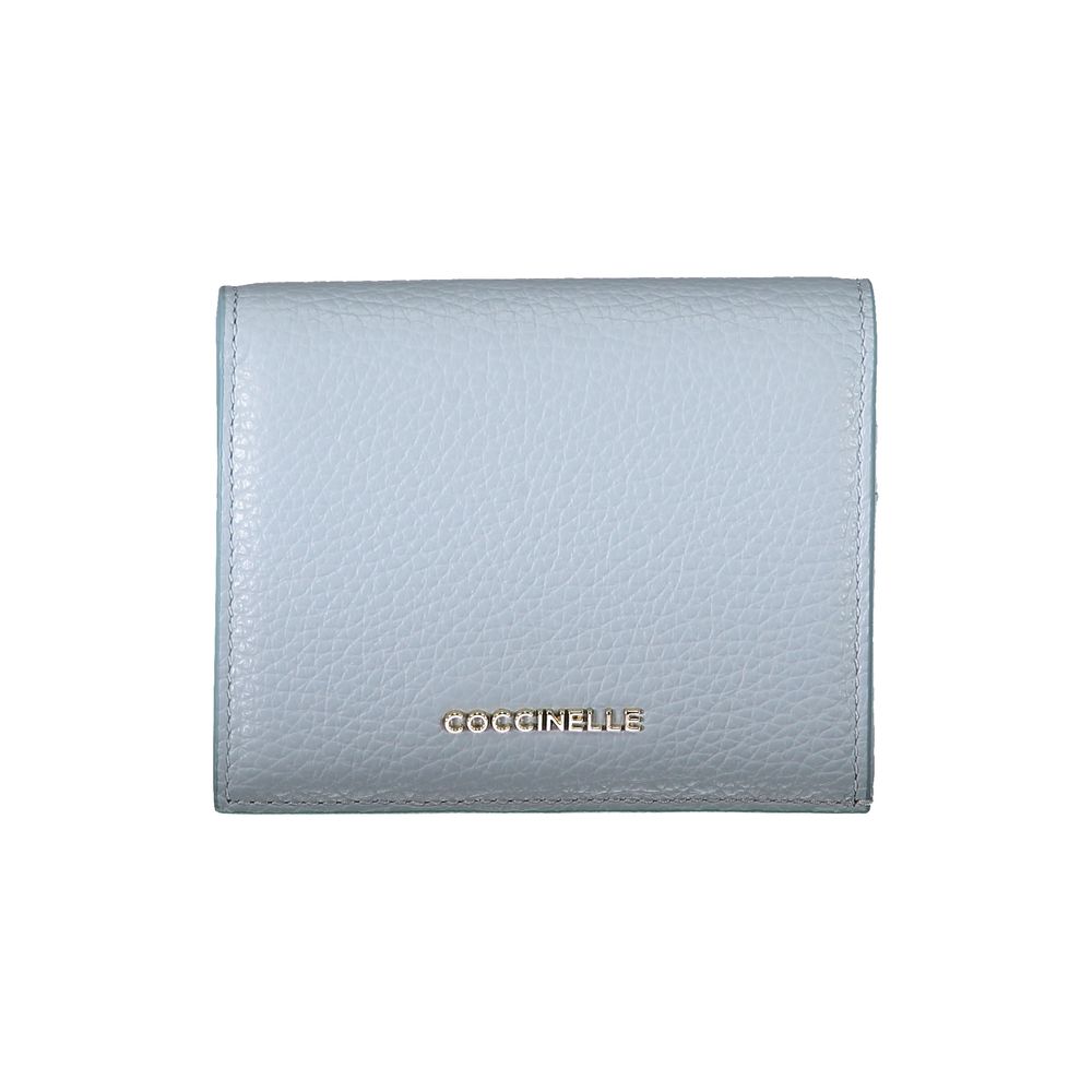 Coccinelle Light Blue Leather Wallet - Luksusmuotia Coccinelle - Tutustu YVES JAVANNI® 