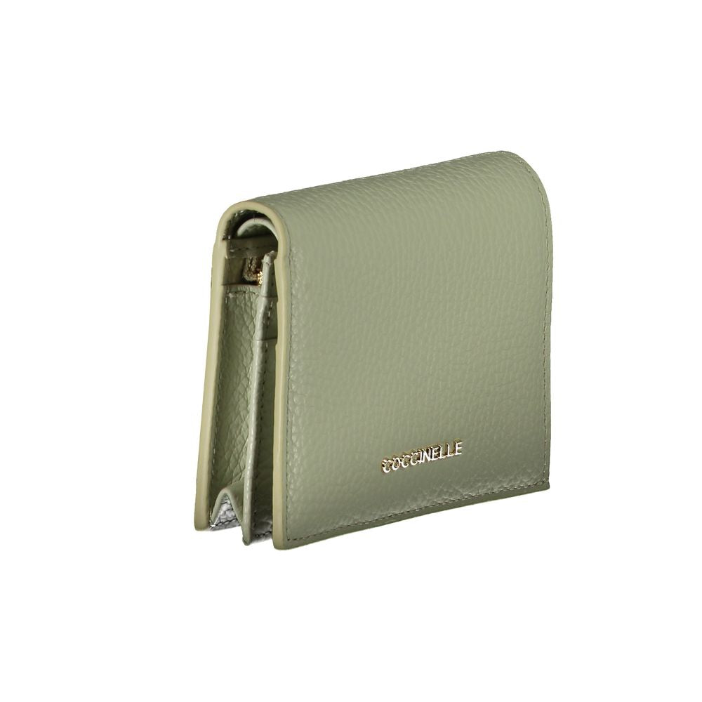 Coccinelle Green Leather Wallet - Luksusmuotia Coccinelle - Tutustu YVES JAVANNI® 