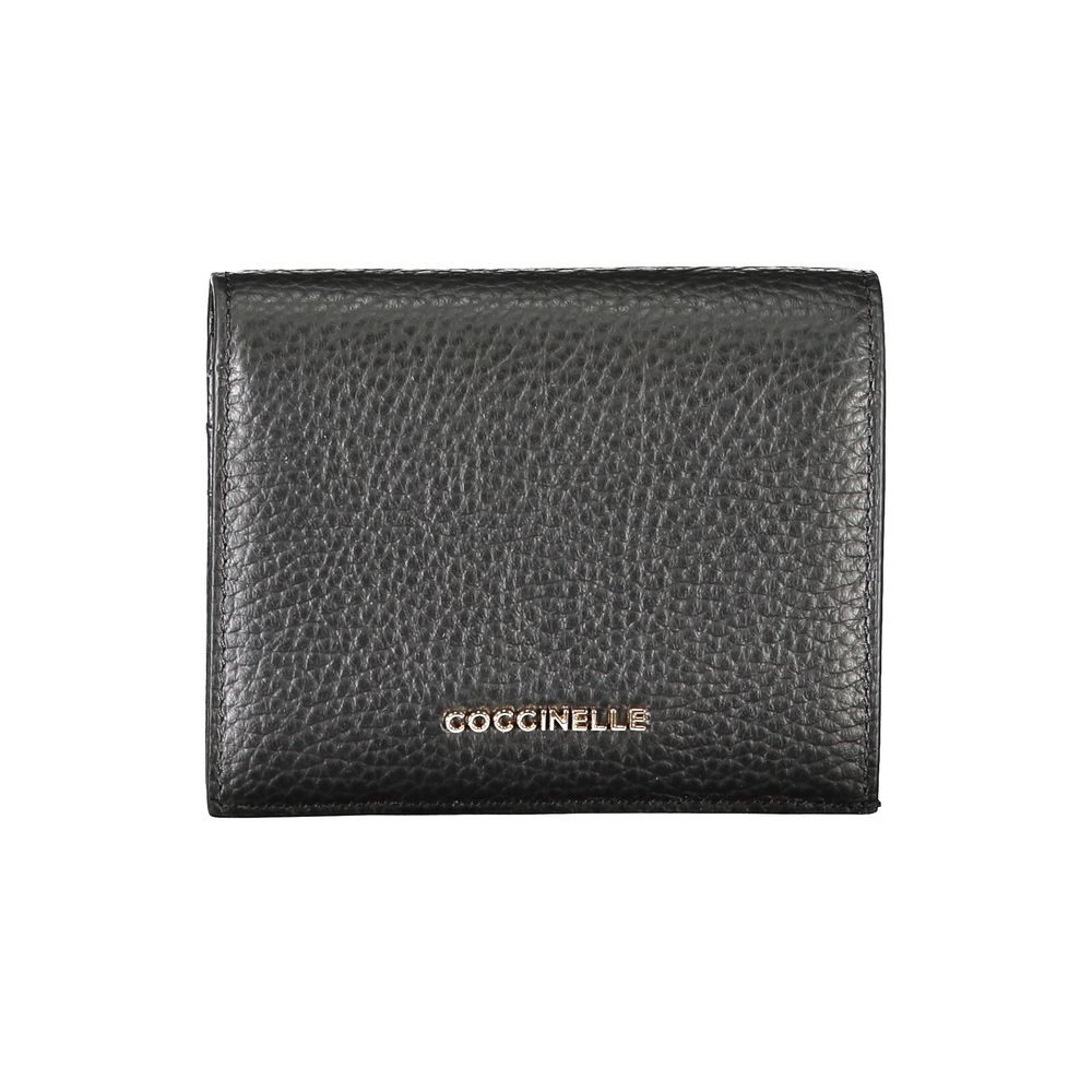 Coccinelle Black Leather Wallet - Luksusmuotia Coccinelle - Tutustu YVES JAVANNI® 