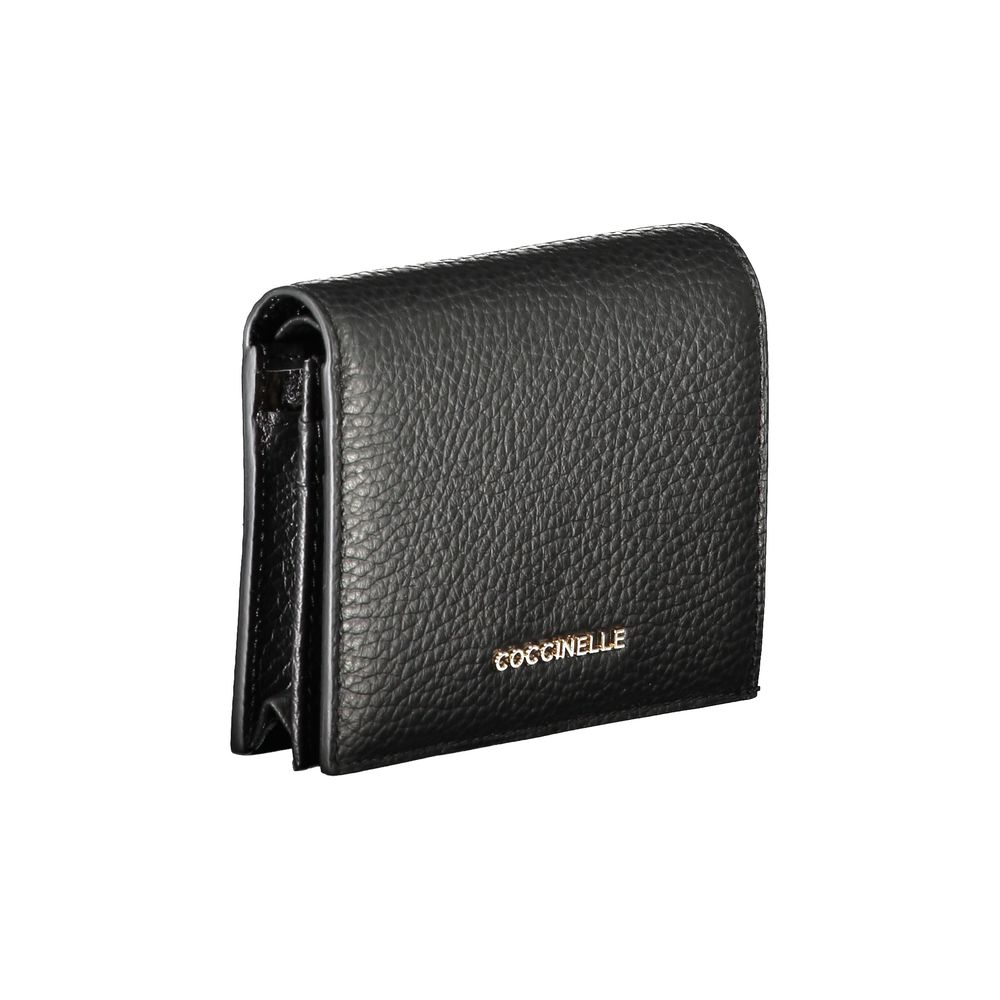 Coccinelle Black Leather Wallet - Luksusmuotia Coccinelle - Tutustu YVES JAVANNI® 