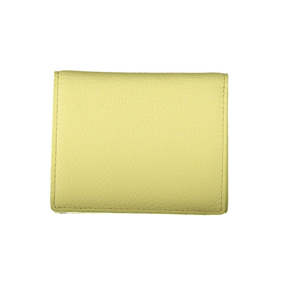 Coccinelle Yellow Leather Wallet - Luksusmuotia Coccinelle - Tutustu YVES JAVANNI® 