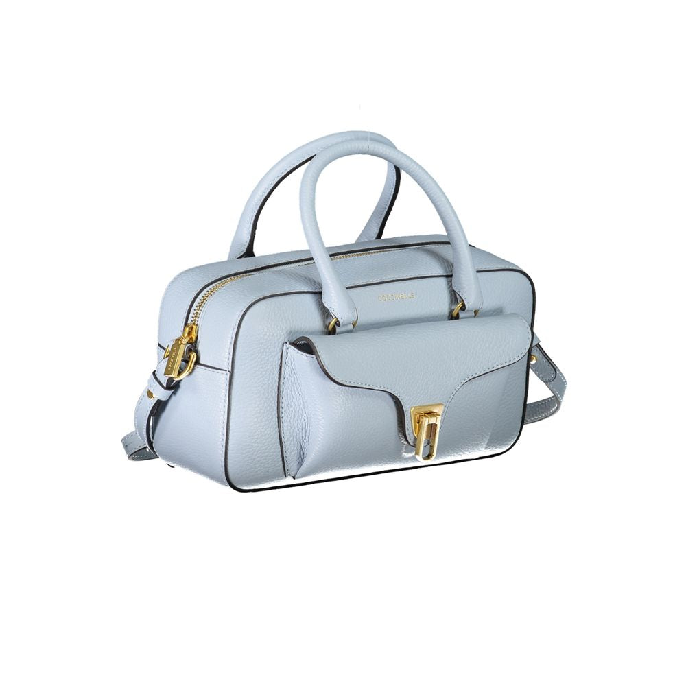 Coccinelle Light Blue Leather Handbag - Luksusmuotia Coccinelle - Tutustu YVES JAVANNI® 