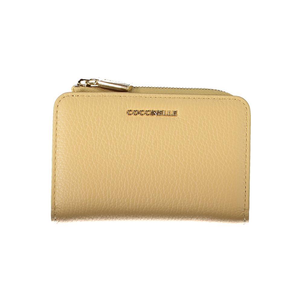 Coccinelle Beige Leather Wallet - Luksusmuotia Coccinelle - Tutustu YVES JAVANNI® 