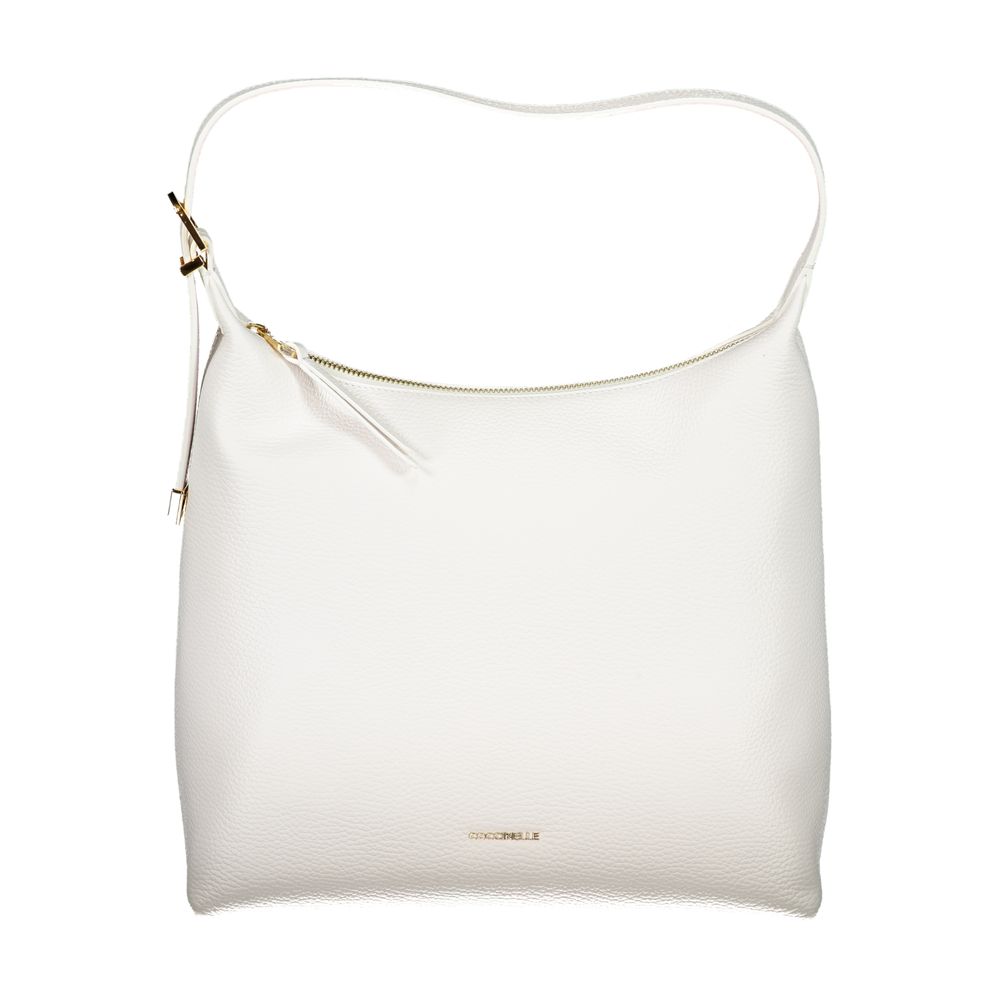 Coccinelle White Leather Handbag - Luksusmuotia Coccinelle - Tutustu YVES JAVANNI® 