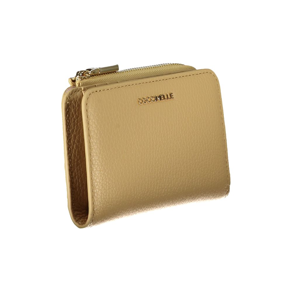 Coccinelle Beige Leather Wallet - Luksusmuotia Coccinelle - Tutustu YVES JAVANNI® 