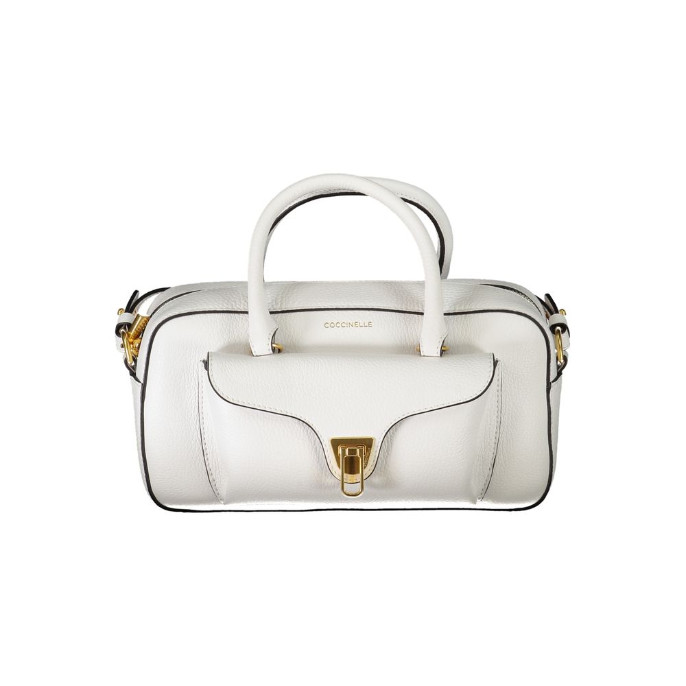 Coccinelle White Leather Handbag - Luksusmuotia Coccinelle - Tutustu YVES JAVANNI® 