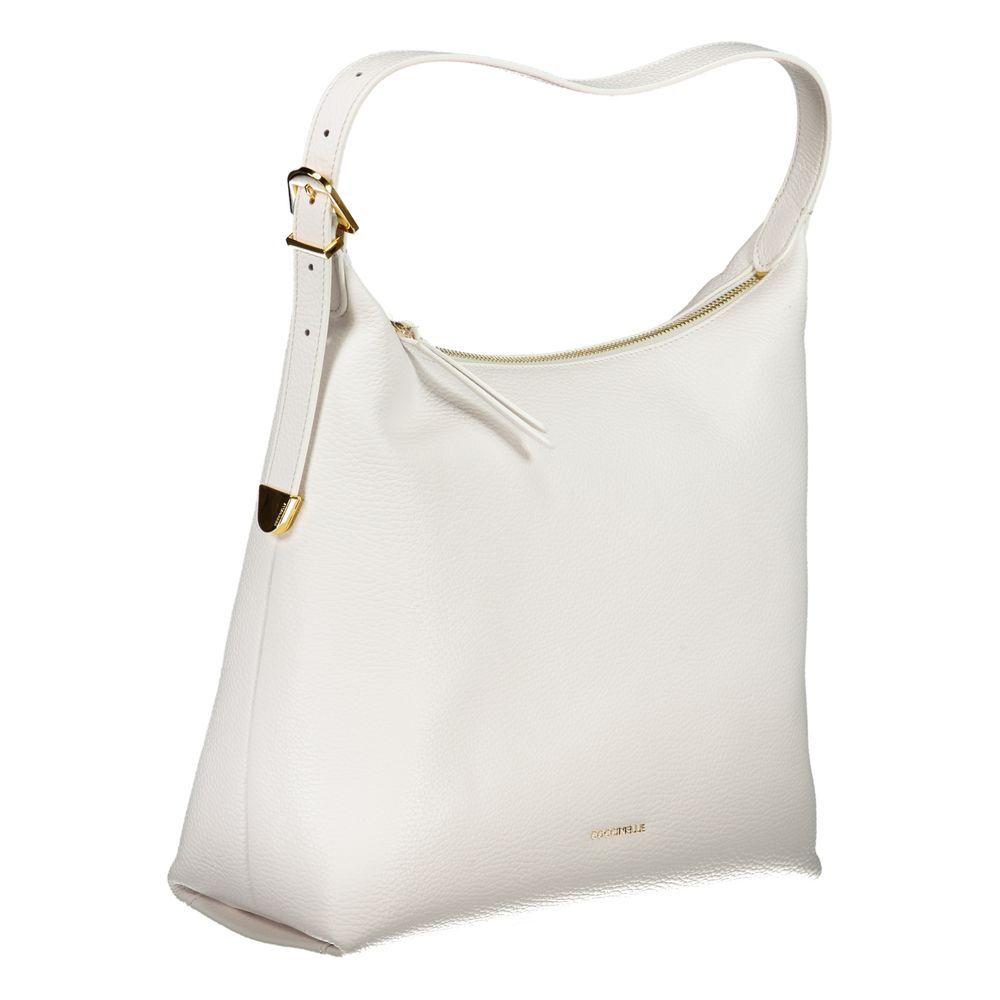 Coccinelle White Leather Handbag - Luksusmuotia Coccinelle - Tutustu YVES JAVANNI® 