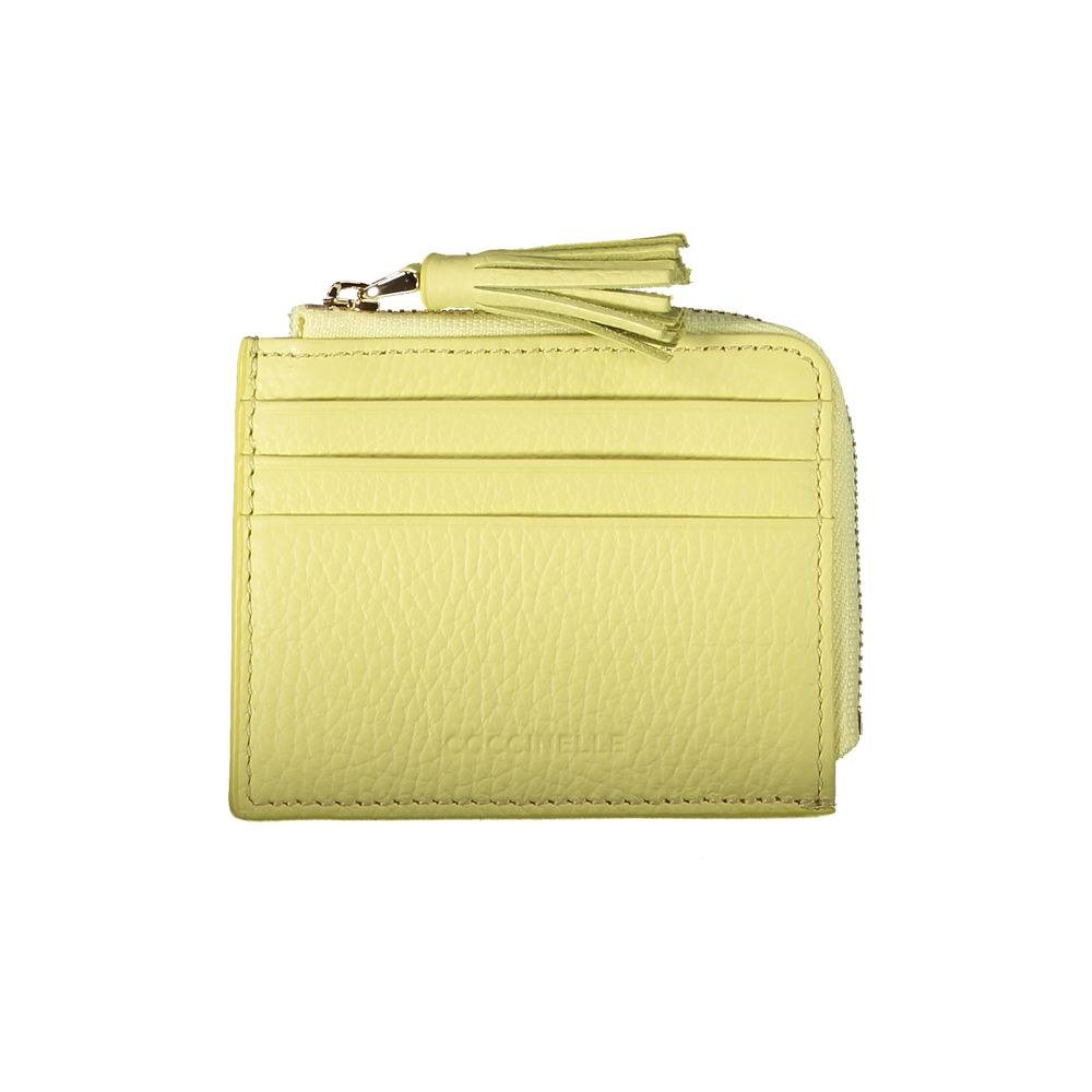 Coccinelle Yellow Leather Wallet - Luksusmuotia Coccinelle - Tutustu YVES JAVANNI® 