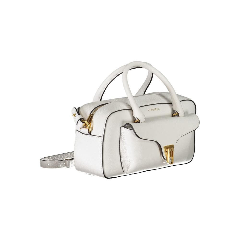 Coccinelle White Leather Handbag - Luksusmuotia Coccinelle - Tutustu YVES JAVANNI® 