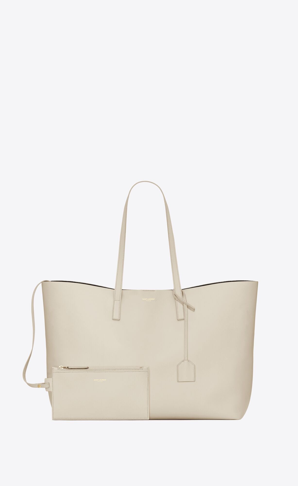 Saint Laurent White Calf Leather Tote Shoulder Bag - Luksusmuotia Saint Laurent - Tutustu YVES JAVANNI® 