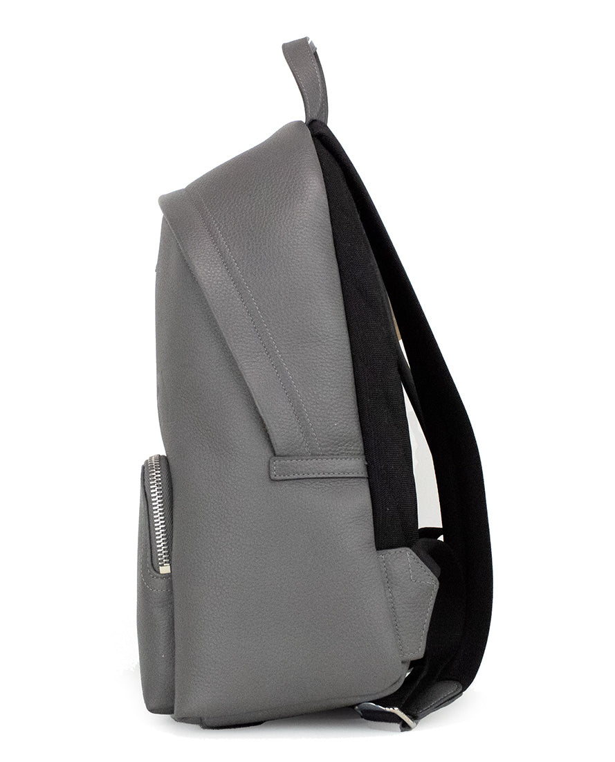 Burberry Abbeydale Branded Charcoal Grey Pebbled Leather Backpack Bookbag - Luksuslaukut ja asusteet Burberry - Tutustu YVES JAVANNI® 