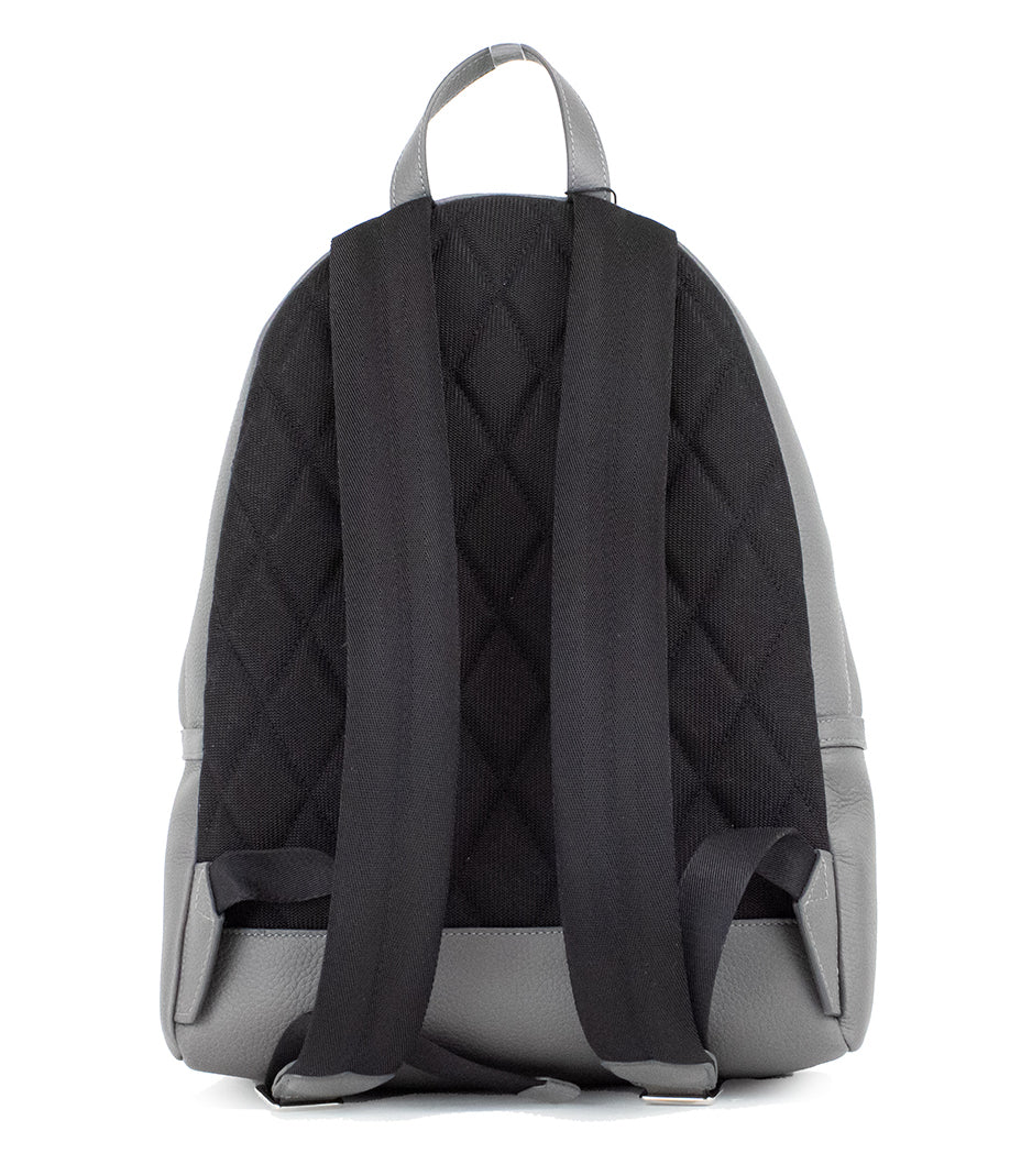 Burberry Abbeydale Branded Charcoal Grey Pebbled Leather Backpack Bookbag - Luksusmuotia Burberry - Tutustu YVES JAVANNI® 