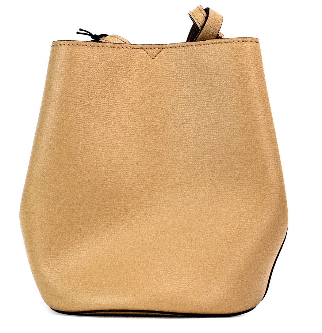 Burberry Lorne Small Camel Haymarket Check Pebble Leather Bucket Handbag Purse - Luxury from Burberry - Shop at YVES JAVANNI