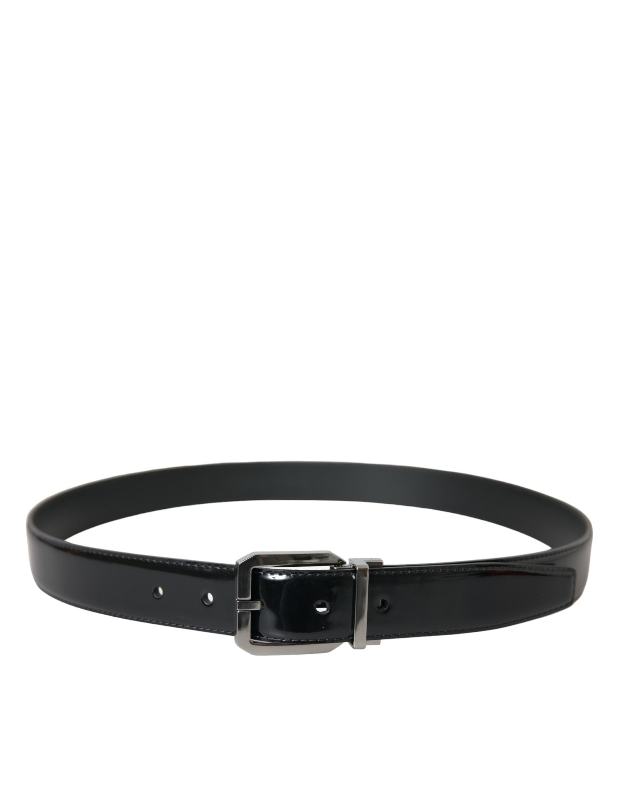 Dolce & Gabbana Black Leather Silver Metal Buckle Belt Men - Luksusmuotia Dolce & Gabbana - Tutustu YVES JAVANNI® 