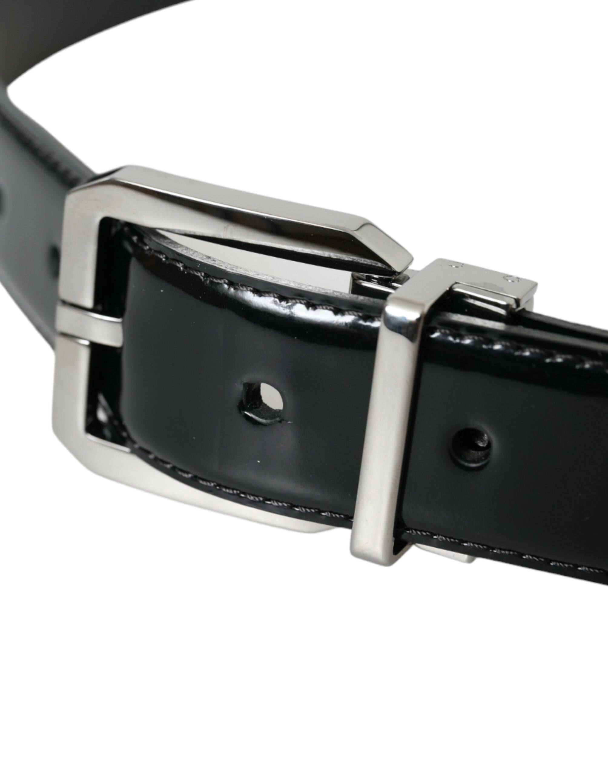 Dolce & Gabbana Black Leather Silver Metal Buckle Belt Men - Luksusmuotia Dolce & Gabbana - Tutustu YVES JAVANNI® 