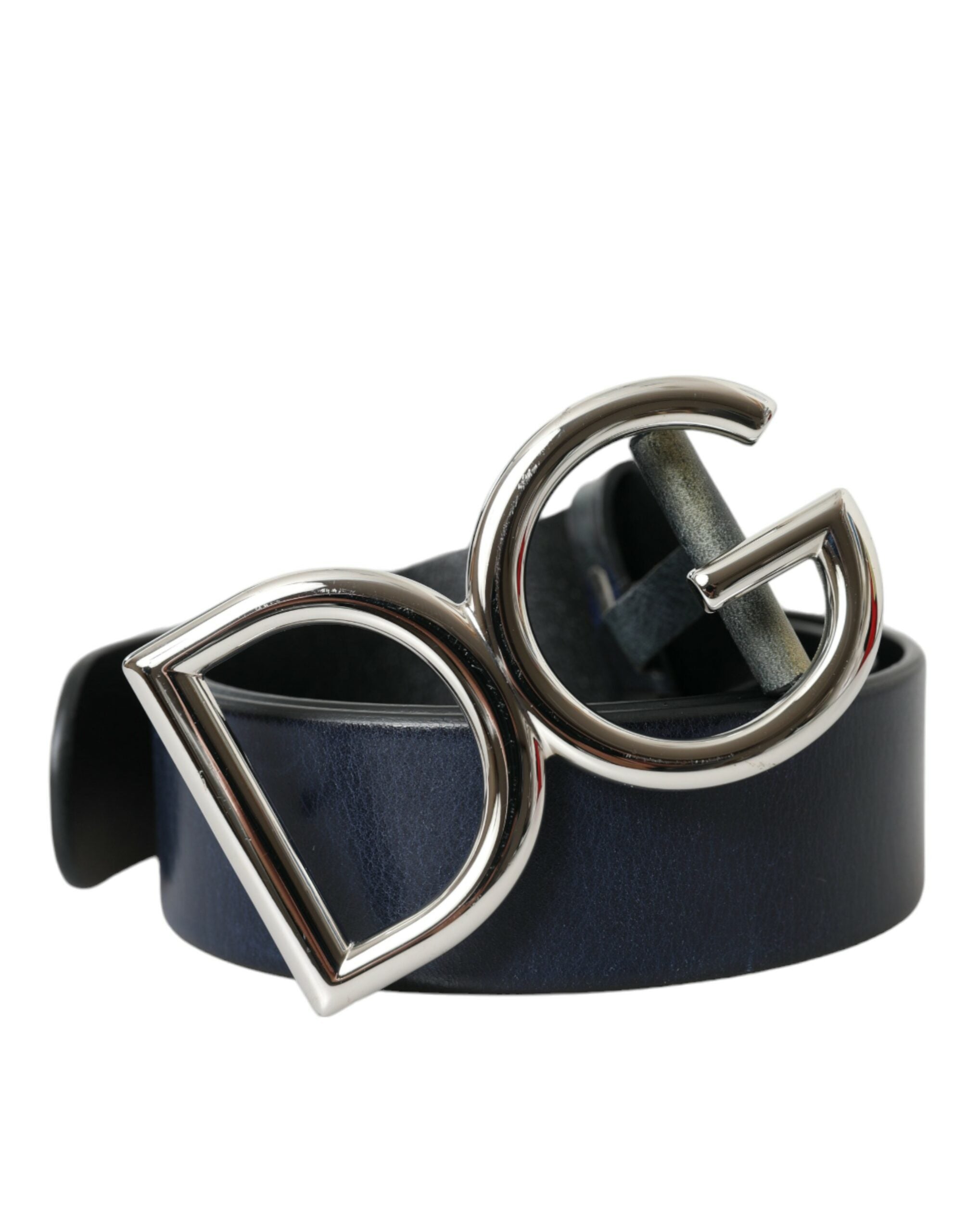 Dolce & Gabbana Blue Leather Silver Metal Logo Buckle Belt Men - Luksusmuotia Dolce & Gabbana - Tutustu YVES JAVANNI® 