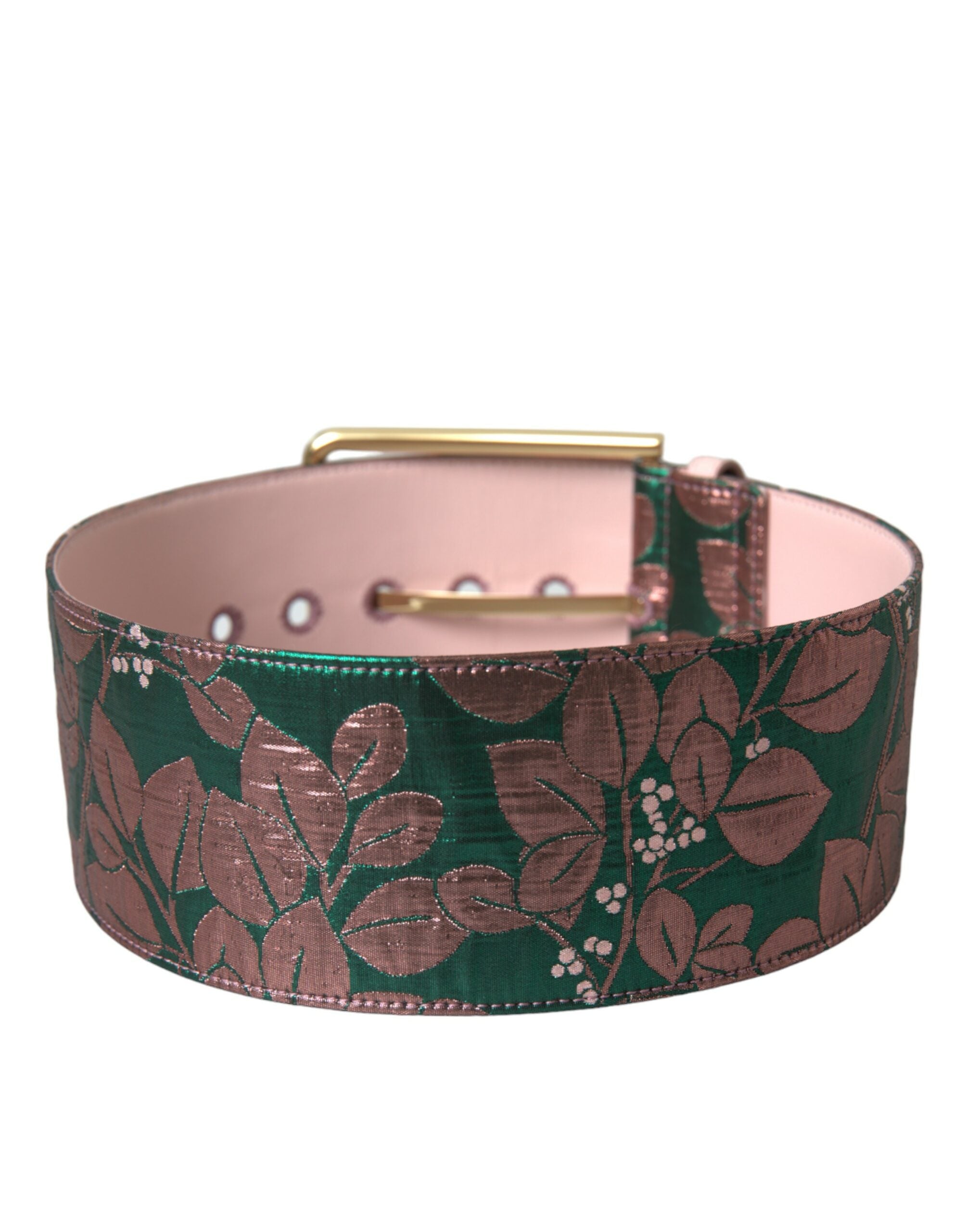 Dolce & Gabbana Multicolor Floral Jacquard Lurex Gold Buckle Belt - Luksuslaukut ja asusteet Dolce & Gabbana - Tutustu YVES JAVANNI® 