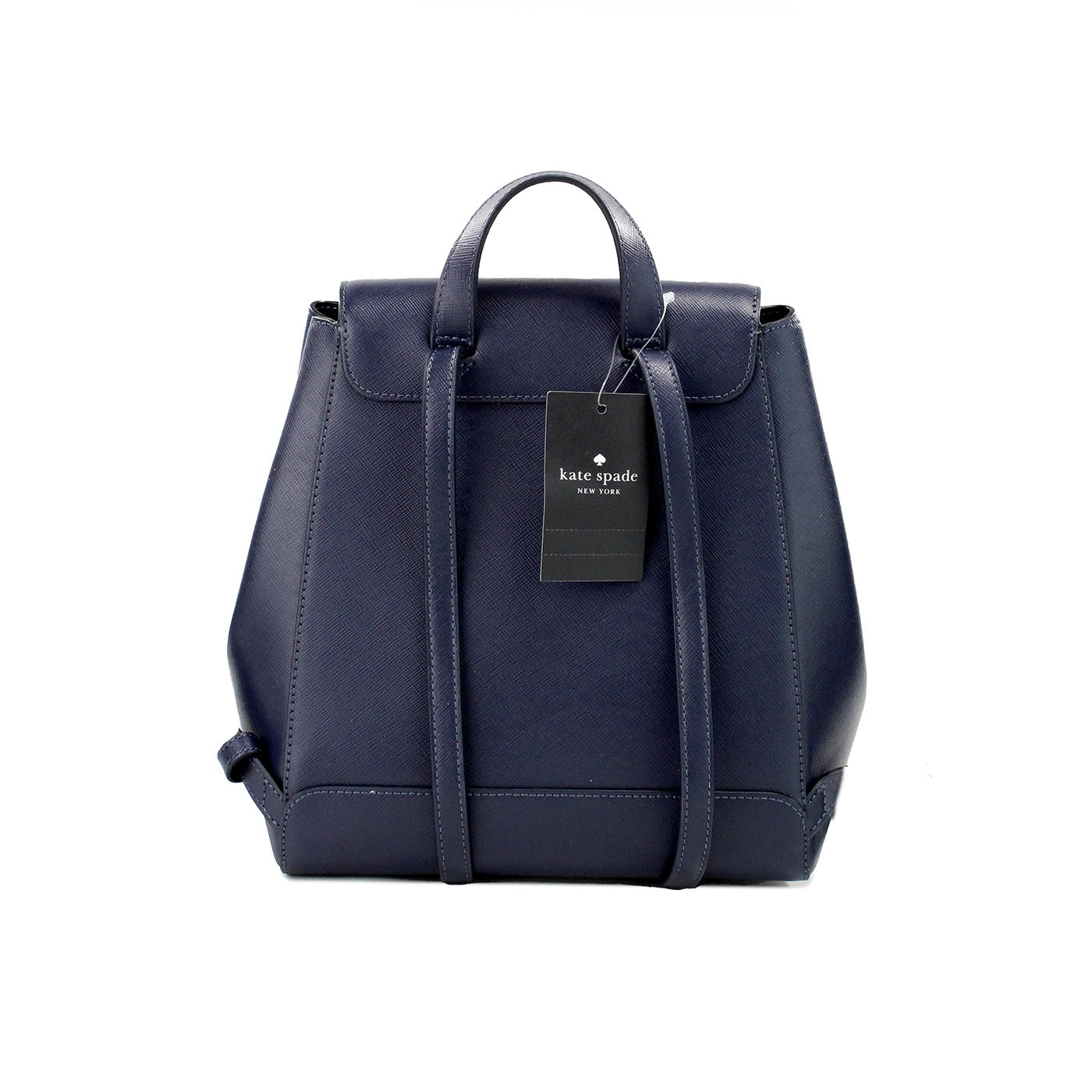 Kate Spade Madison Navy Saffiano Leather Medium Flap Shoulder Backpack Bag - Luxury from Kate Spade - Shop at YVES JAVANNI