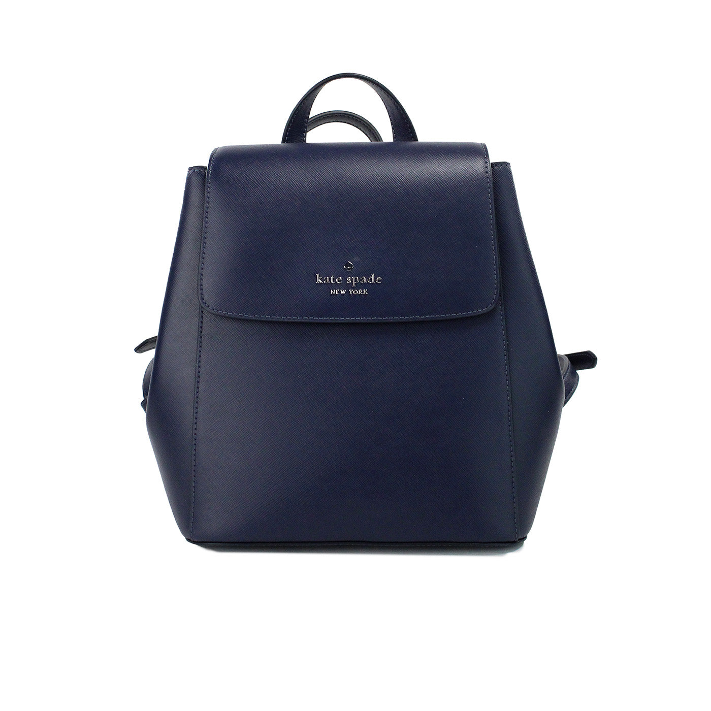 Kate Spade Madison Navy Saffiano Leather Medium Flap Shoulder Backpack Bag - Luxury from Kate Spade - Shop at YVES JAVANNI