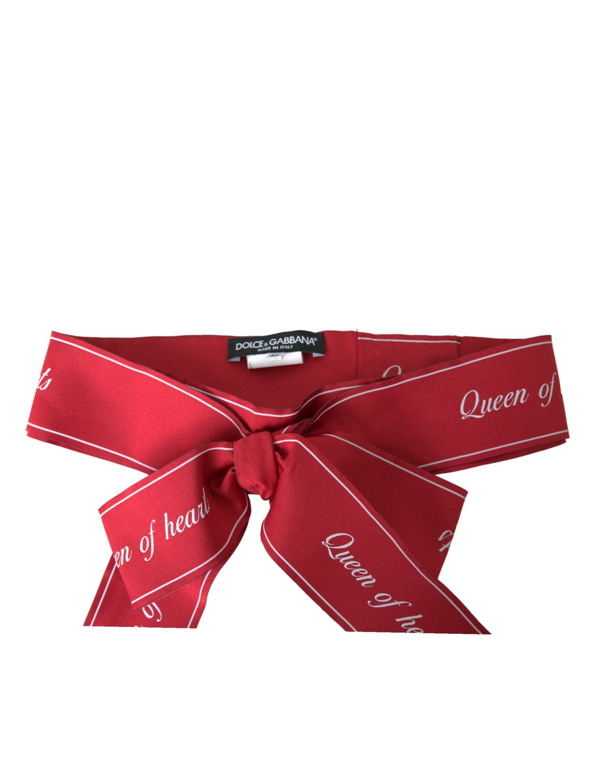 Dolce & Gabbana Red Polyester QUEEN OF HEARTS Belt - Luksuslaukut ja asusteet Dolce & Gabbana - Tutustu YVES JAVANNI® 