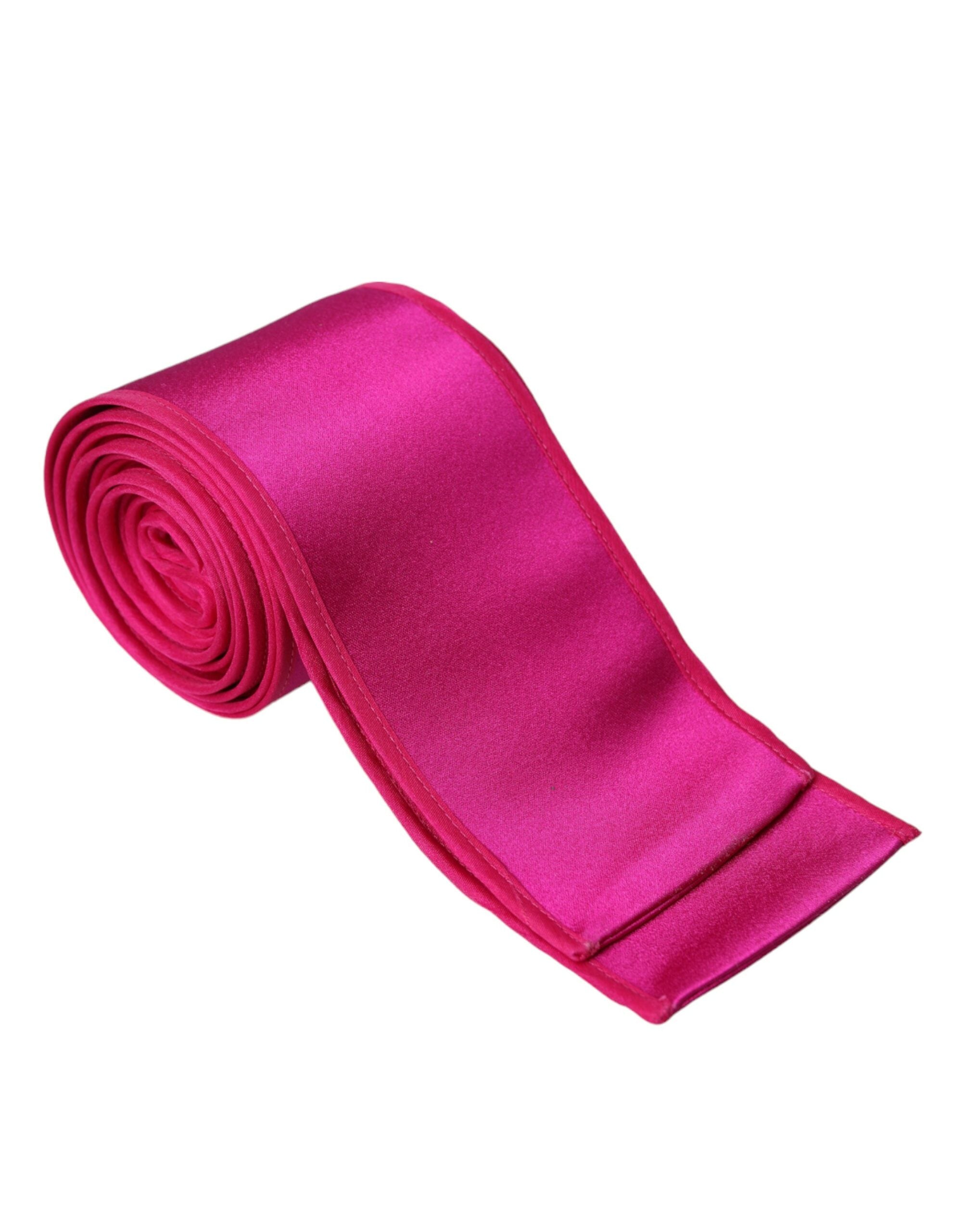 Dolce & Gabbana Fuchsia Pink Silk Waist Women Belt - Luksusmuotia Dolce & Gabbana - Tutustu YVES JAVANNI® 