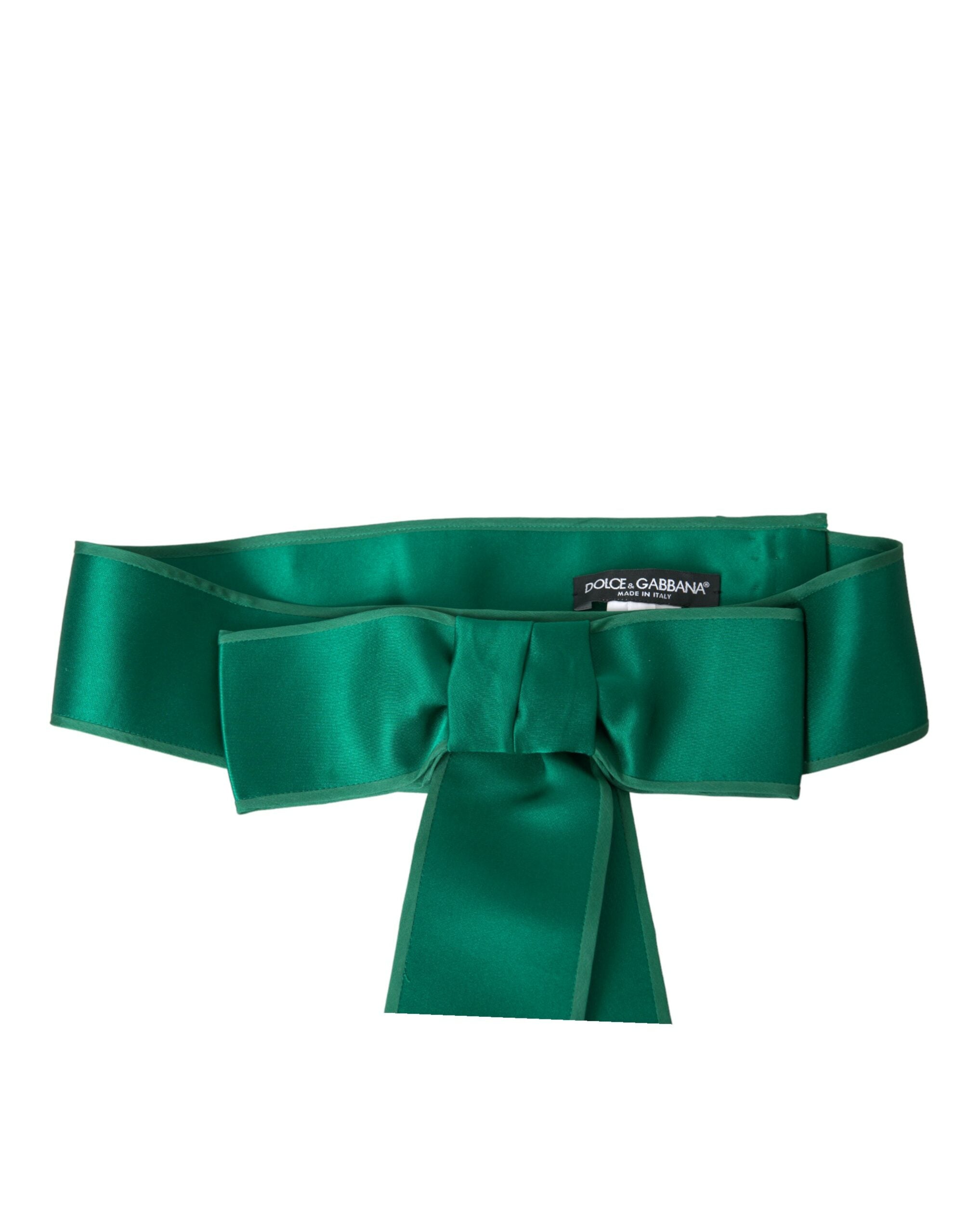 Dolce & Gabbana Green Silk Satin Waist Women Belt - Luksuslaukut ja asusteet Dolce & Gabbana - Tutustu YVES JAVANNI® 