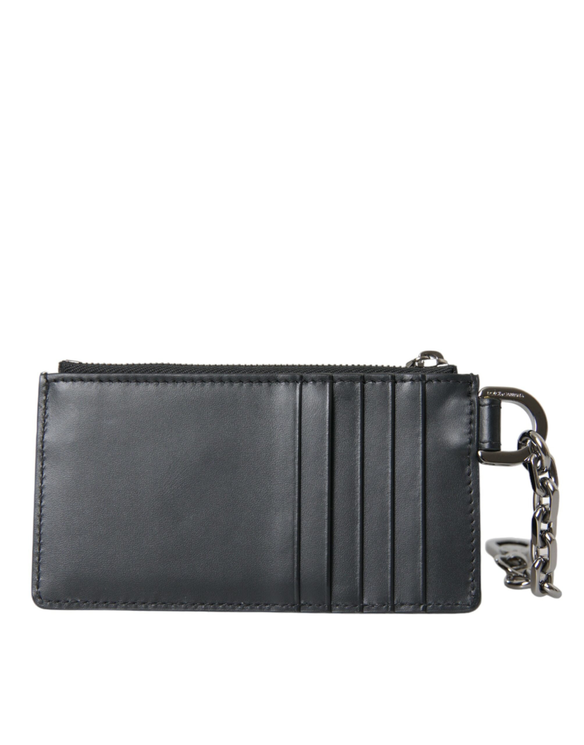 Dolce & Gabbana Black Calfskin Leather DG Logo Card Holder Wallet Men - Luksusmuotia Dolce & Gabbana - Tutustu YVES JAVANNI® 