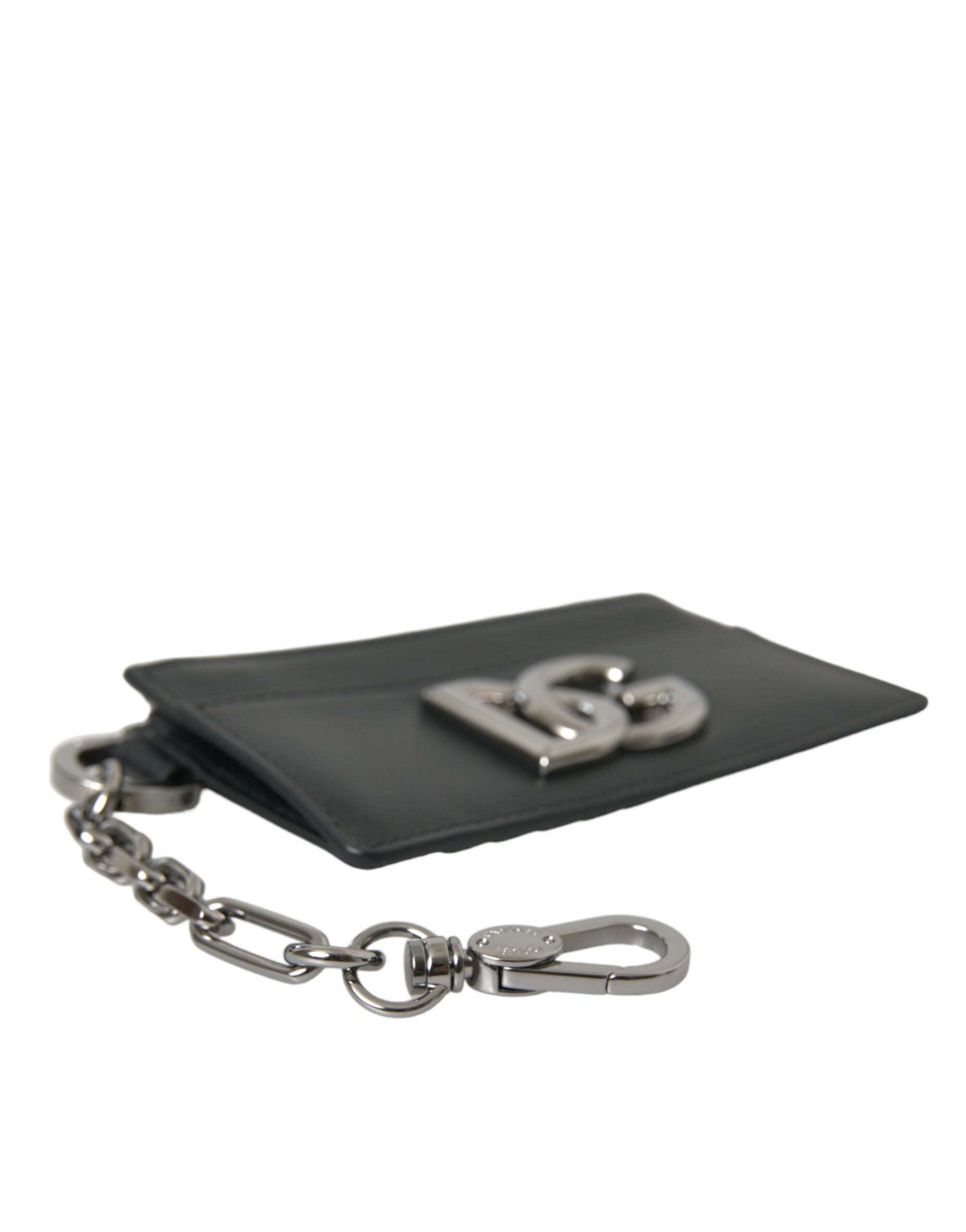 Dolce & Gabbana Black Calfskin Leather DG Logo Card Holder Wallet Men - Luksusmuotia Dolce & Gabbana - Tutustu YVES JAVANNI® 