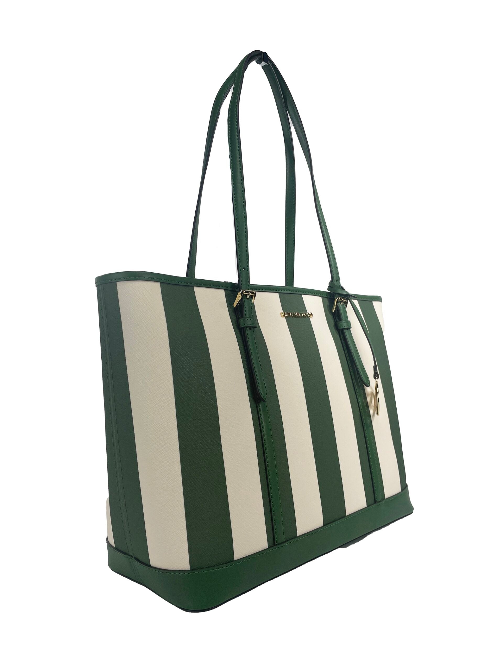 Michael Kors Jet Set Travel Large TZ Shoulder PVC Tote Bag Purse Fern Green - Luksusmuotia Michael Kors - Tutustu YVES JAVANNI® 