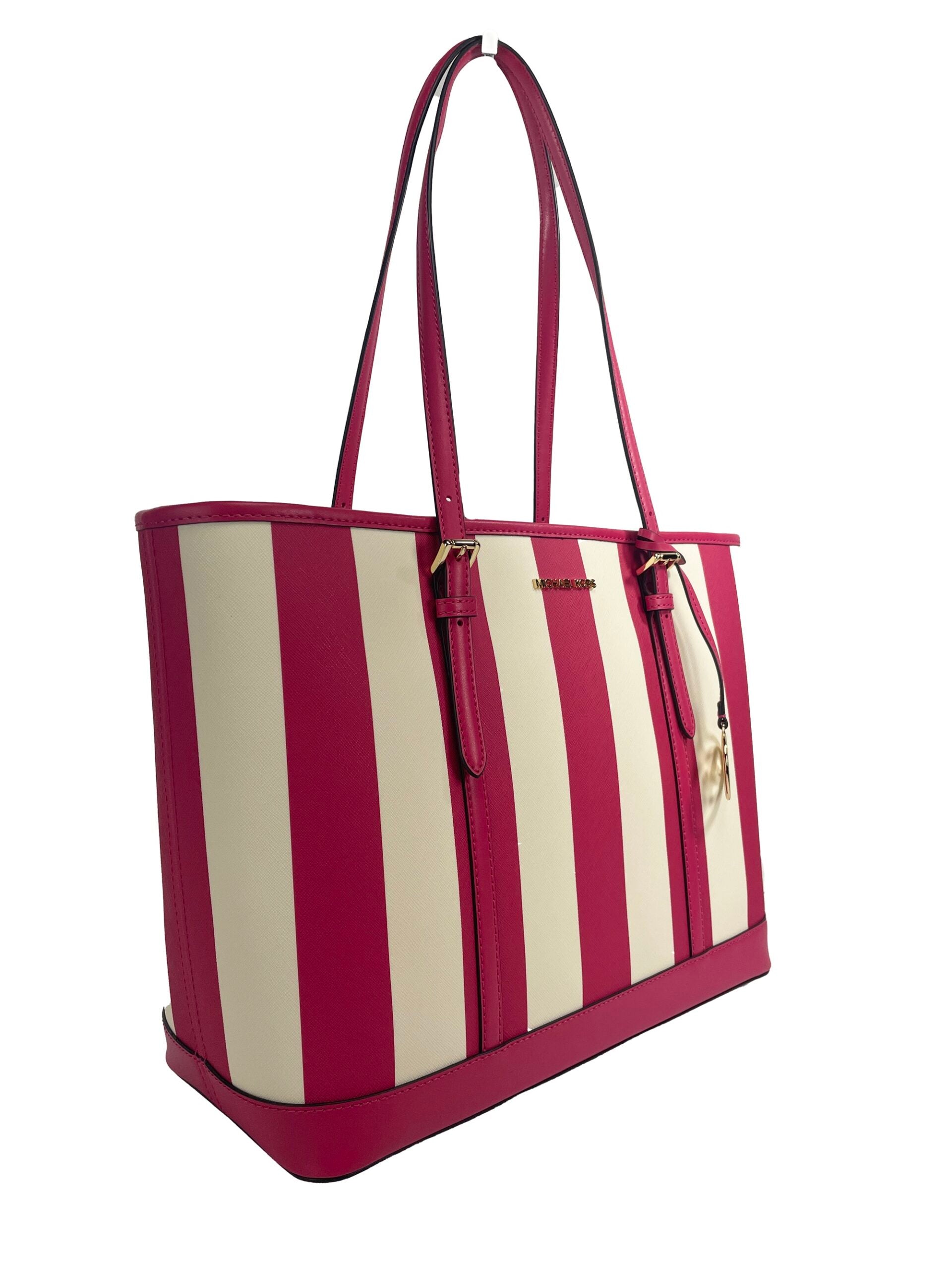 Michael Kors Jet Set Travel Large TZ Shoulder PVC Tote Bag Purse Pink - Luksusmuotia Michael Kors - Tutustu YVES JAVANNI® 