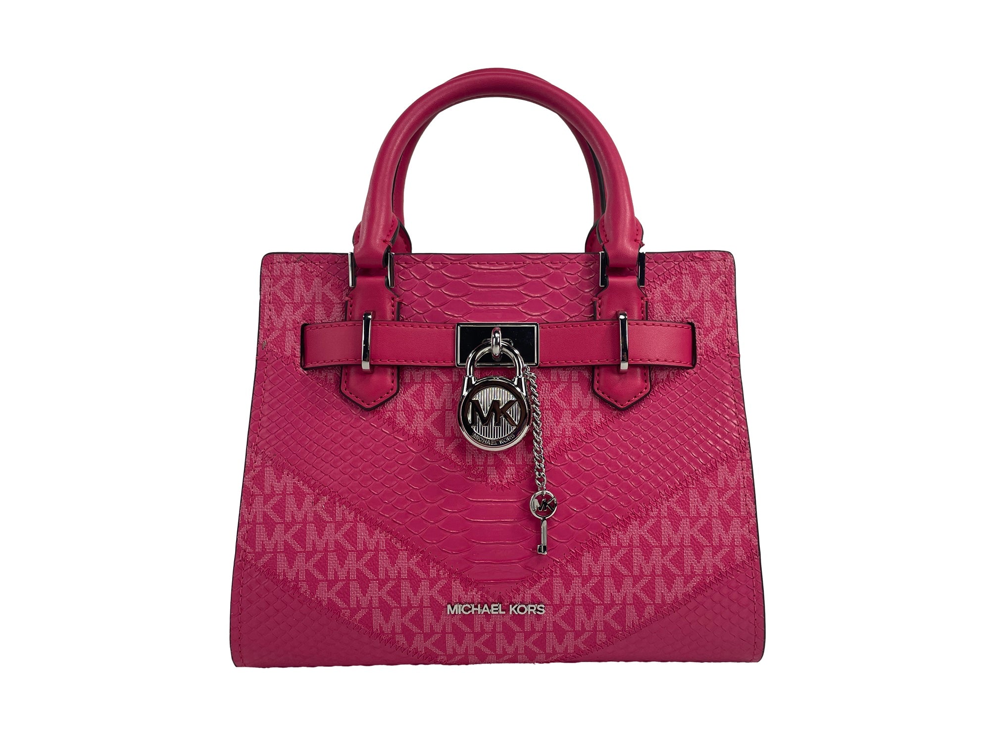 Michael Kors Hamilton Small Electric Pink Satchel Crossbody Bag - Luxury from Michael Kors - Shop at YVES JAVANNI