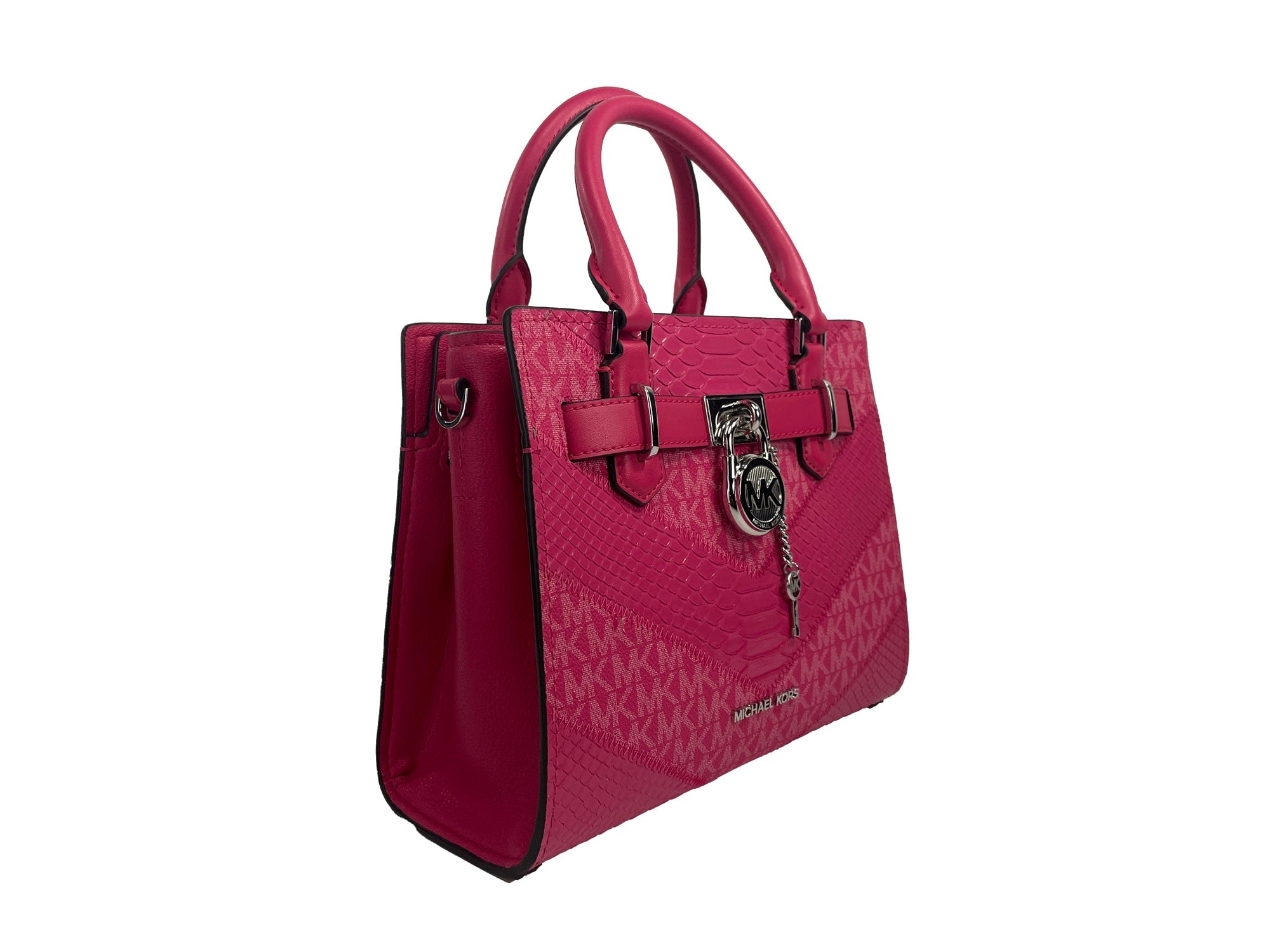 Michael Kors Hamilton Small Electric Pink Satchel Crossbody Bag - Luksusmuotia Michael Kors - Tutustu YVES JAVANNI® 