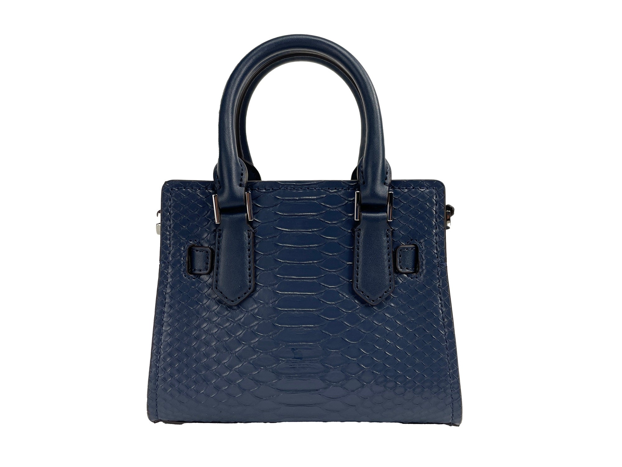 Michael Kors Hamilton XS Navy Snake Satchel Crossbody Bag Purse - Luksusmuotia Michael Kors - Tutustu YVES JAVANNI® 